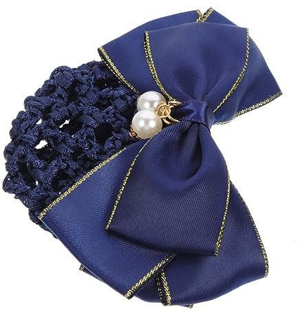 WRITWAA Filet à Chignon avec Noeud Papillote Filet à Cheveux pour Danseuse Infirmière Employée de Banque Couvre-chignon pour Cheveux Fins et Épais