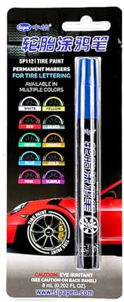 Marqueur de peinture pour pneus de voiture – Stylo imperméable, encre lisse, séchage rapide | Outil multifonction, applicateur de couleurs vives (pour roues, verre, pierres, chaussures en toile