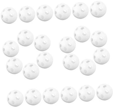 UKCOCO 80pièces Balles à Hochet Plastique Blanc pour Création de Jouets et Réparation de Hochets Garçon Fille