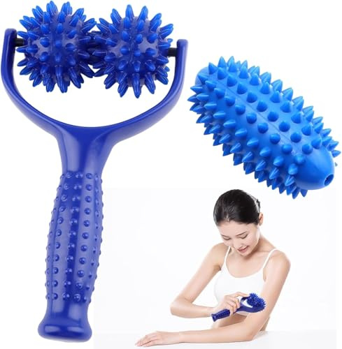 Massage Roller, 3 Spiky Balls Interchangeable, Body, Muscle Relax