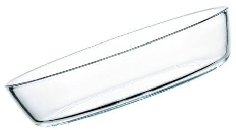 FUNNETOYU Bandeja Ovalada de Resistente al Calor para Microondas y Horno Fuente Transparente para Ensaladas y Cocina Doméstica