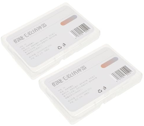 Gogogmee Caja de Almacenamiento para Pestañas Postizas de 2 Piezas en Pp y Silicona, Organizador Portátil para Maquillaje y Viaje Diseño Compacto y Funcional