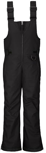 Wantdo Boy's Ripstop Pants Winter Jumpsuit High Performance Outwear Low Bulk Garment Black 10/12