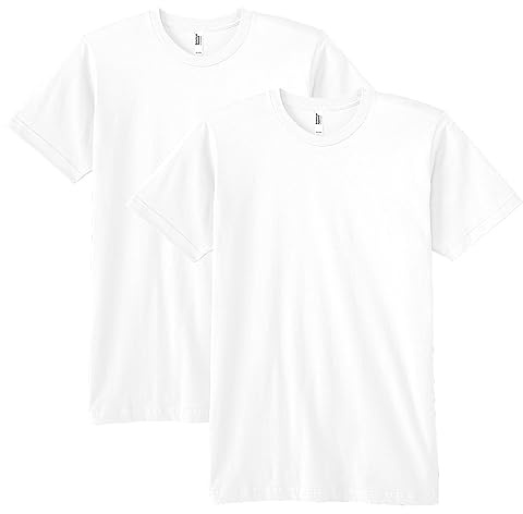 American Apparel Lot de 2 T-Shirts À Manches Courtes et Col Rond en Jersey Fin T-Shirt Mixte (Lot de 2)