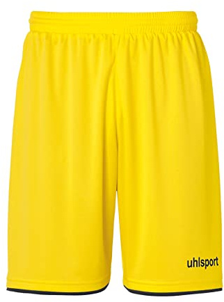 uhlsport Club Short de Football pour Homme S Muticolore (Lima Amarillo/Noir)