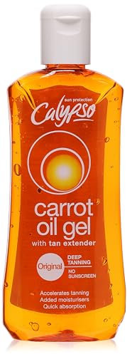 Calypso Gel d'extension de bronzage à l'huile de carotte | Optimise le bronzage naturel | Hydratants ajoutés | 200 ml