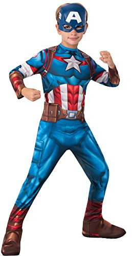 Rubies Official Marvel Avengers Captain America Classic Childs Costume, Kids Superhero Fancy Dress (9-10 years, 152 cm) Halloween Halloween