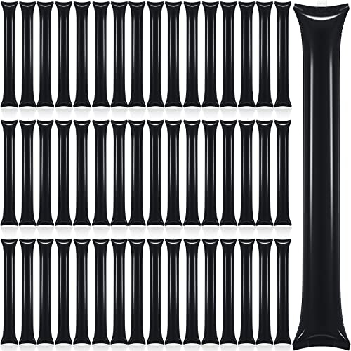 Civaner 48 Pcs Thunder Stick Team Spirit Boom Stick Cheering Accessories Cheerleading Spirit Noise Maker Plastic Clapper Inflatable Noise Maker Sports Supply(Black)