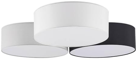 Lindby LED Deckenlampe Janita dimmbar (Modern) in Schwarz aus Textil (1 flammig,) - Deckenleuchte Lampe Wohnzimmerleuchte