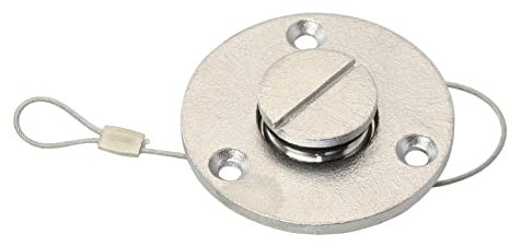 Lenzstopfen aus Edelstahl - Mit Schlitzschraube Ø 55 mm