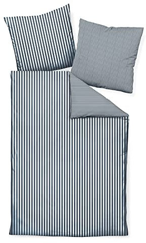 Janine Streifen-Bettwäsche modern Classic Atlantik