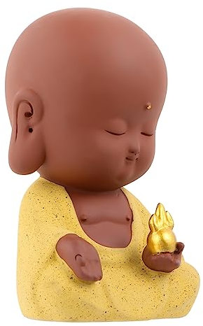 VICASKY Statua in ceramica – Figura Buddha Decorazione Monaco Ornamento Per Casa Soggiorno Decorativo