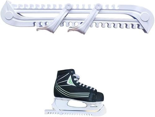1 Paar Kufenschoner Schlittschuhe,Schoner für Schlittschuhkufen,Verstellbarer Schlittschuh Schutz,Schlittschuhe Schoner für Alle Größen Geeignet (Weiß)
