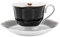 KARACA Piraye Espresso-Kaffeetassen-Set aus Porzellan, für 6 Personen, 80 ml, Schwarz-Weiß, mehrfarbig, 12-teilig