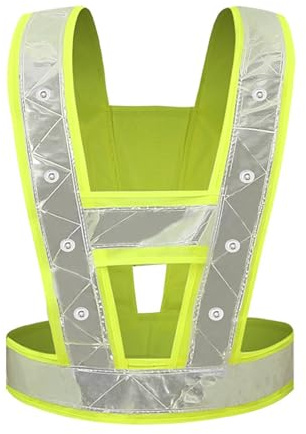 GOEDCH Gilet Reflechissant Running LED: Gilet Reflechissant Velo Élastique et Réglable, Veste de Course Gilet Lumineux, Gilet de Sécurité Réfléchissant Visible pour Femmes, Hommes, Enfants, Jogging