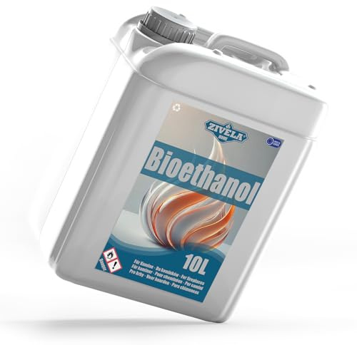 Bioetanol 96,6% 10 l | Ekologisk alkohol luktfri 96,6% 10 l | bioetanol för öppen spis, bordskamin, bioetanolkamin | bioetanol luktfri | ren förbränning, utan rök