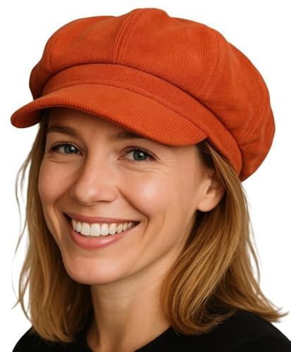 Cool4 Feincord A05 - Gorro de globo, diseño vintage, naranja, 57
