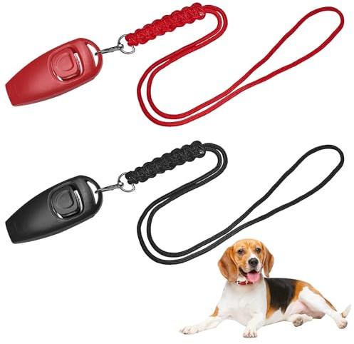 SANGFUN 2 Paquets De Sifflet Chien,Sifflet pour Chien à Haute Fréquence,Sifflet Ultrason Chien Anti Aboiement Livré avec Lanière Professionnel, Rappel de Chien, Aides à la Formation Comportementale
