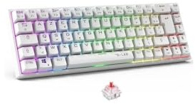 Tastiera da gioco wireless - The G-Lab - KEYZ TITAN - Meccanica (interruttore rosso) - Azerty - Tripla modalit? - RGB - Bianco