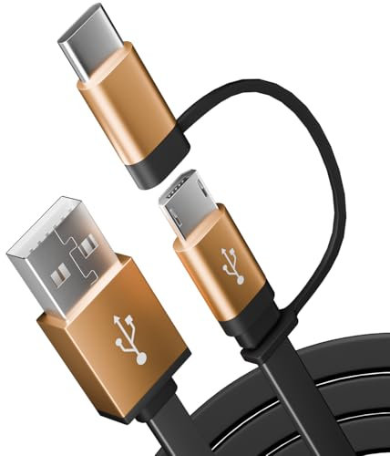 pluX UK Kindle Charger Cable Micro USB Charging Power Lead for Amazon Kindle, Paperwhite, Fire, Oasis Tablet (Compatible with Kindles 2007-2018) Replacement E-Reader Adapter Wire Fast Charge Cord