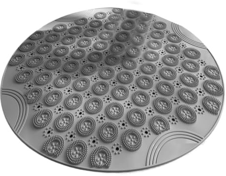 Alfombrilla de baño redonda para ducha que asegura los escalones, lavable para bañera