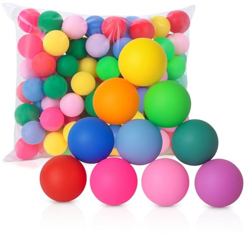 THQAE 30 Pcs Palline da Ping Pong, colori misti, 40 mm Palline da Ping Pong Colorate Resistenti, Riutilizzabile Table Tennis, Table Tennis Adatto per Adulti e Bambini, per allenamento e gare