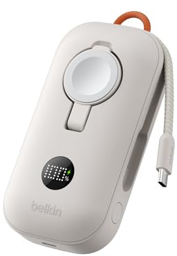 Belkin BoostCharge Pro 2-in-1 USB C to USB C Charger Cable 140W, Braided Dual Charging Cable - Fast-Charging Combo Cord with Smart Power Sharing for MacBook, iPhone, iPad, Samsung, Pixel, etc - White