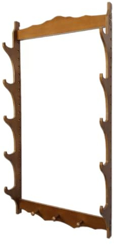 Soporte de pared de bambú para espadas, arco y flecha, organizador de armas, estilo tradicional
