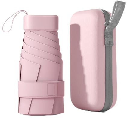 BoomCelocity Parapluie Compact de Voyage – Mini Parapluie Capsule 6 Nervures Coupe-Vent, Ultra Léger et Résistant, Idéal pour Hommes et Femmes, se Range Facilement dans un Sac