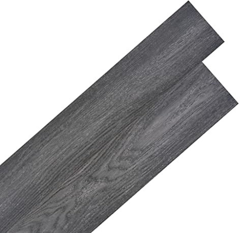 vidaXL PVC Laminat Dielen 5,02m² 2mm Selbstklebend Schwarz Weiß Vinyl Boden