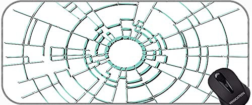 Scrivania Mousepad Tastiera per computer Tappetino con bordi cuciti, Gun Gale Gales Online Cracks Mouse Pad Mat