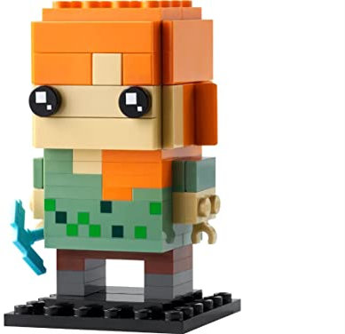 LEGO 40624 Brickheadz Minecraft Alex With Diamond Pickaxe Build This Iconic Minecraft Character in Collectible Brickheadz Form 10+ 86 Pieces