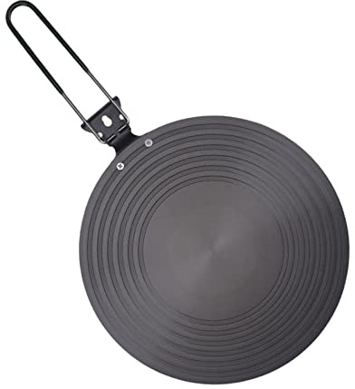 Wärmeverteilerplatte für Gasherd mit Griff für Kochfeld, Kaffee, 24 cm, Dicke 4 mm