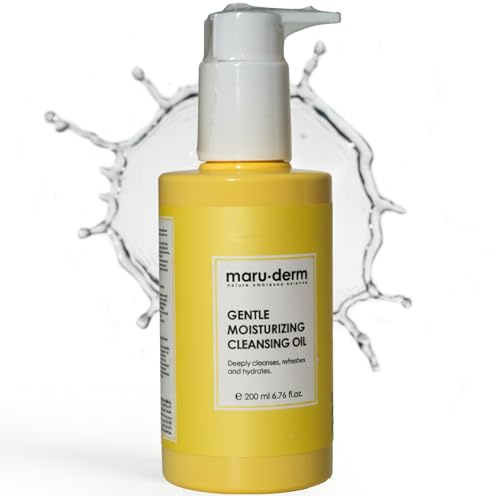 Maruderm Huile Démaquillante Douce & Hydratante – Nettoyant Visage Nourrissant & Éliminateur de Maquillage Waterproof, 200 ML