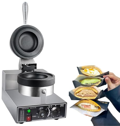 Fablestoryem 1200 W Panini Press Brioche Burger Scalda Krapfen Commerciale Gelato Panini Ciambella Ciambella Pan Macchina Scalda Krapfen Elettrico Gelato Brioche Burger Maker,220V