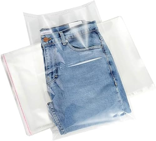 MGE - 100 Bolsas de Celofán 30x40 Transparente para Regalos, Ropa, Chuches - Bolsas de Plástico con Cierre - Bolsas Transparentes con Cierre Celofán Autoadeshivas - Pack de 100 (30 x 40 cm)
