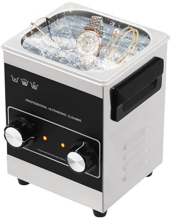 Tagtuell 2L Ultrasonic Cleaner Jewellery Cleaner, Stainless Steel Cleaner with Cleaning Basket for Jewelry, Necklace, Ring, Glass, Watch, Heater and Timer