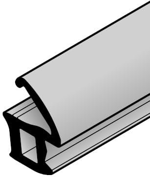 Hörmann T30 Zargendichtung P102 Länge: 6500mm, schwarz-orange für Türen