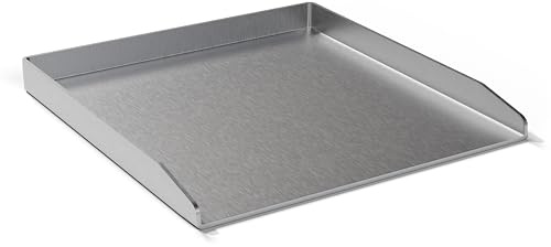 ELITE BBQ Edelstahl Grillplatte Plancha 40x41,5 Grill Zubehör passend für Burnhard Fred Grill, passend für Napoleon Grill, passend für Weber Spirit Grill - Griddle Platte