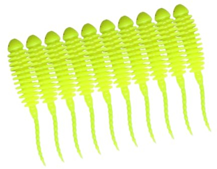 PURPLELILY 10pcs Soft Baits Simulation Lures Artificial Baits Fishing Lure Tiny Baits 35mm 0.25g Silicone Fishing Lures