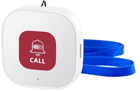 Tuya Alarmes personnelles intelligentes, bouton d'appel de panique SOS lié au téléphone sans fil, prend en charge uniquement le Wi-Fi 2,4 GHz pour les patients âgés, les infirmières, les personnes