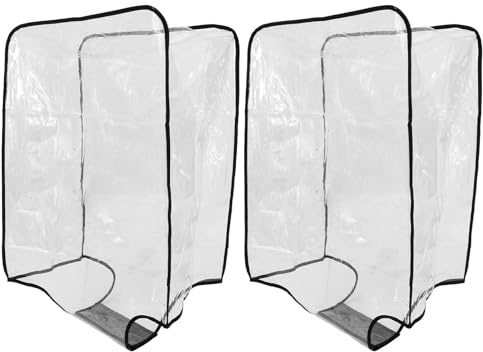 Veemoon Housse de Protection pour Valise, Housse de Bagage en Plastique PVC Transparent 2 Pièces Pliable, Ajustée et Valise à roulettes, Voyage Contrôle de Sécurité Aéroport