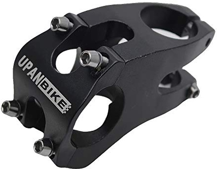 UPANBIKE 31,8 mm cykelstam aluminiumlegering 50 mm längd cykelstyre stjälk för mountainbike vägcykel fast växelcykel (svart)