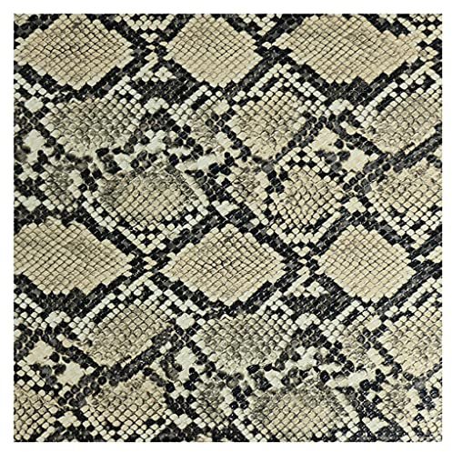 135x100cm Snake Mönster Konstläder Tyg 1mm Tjocklek Vinyl Klädsel För Sömnad DIY Hantverk, Dekorationer, Soffstolar(Color:2)