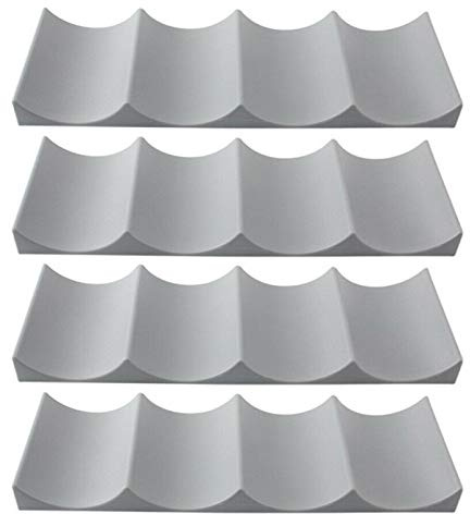 European Style Wine Rack, Modern Wave Shape Anti Slip Table Top Home Fridge Shelf, Wine Rack Countertops Display Stand Kitchen Storage Can Bottle Holder(Dark Gray,Size:4pcs)