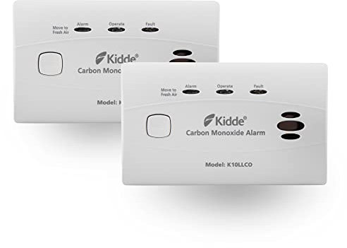 2-Pack Kidde 10LLCO Ten Year Life Carbon Monoxide Alarm with Sealed Longlife Battery