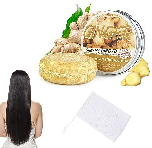 Shampoo Allo Zenzero, Ginger Shampoo Bar Sapone, Ginger Sapone Solido Shampoo, Shampoo Per La Ricrescita Dei Capelli Allo Zenzero, Sapone Per Shampoo Allo Zenzero con Sapone A Schiuma Netta
