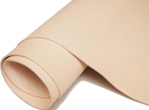 QMYBROW Läderblad, Veg Tan läder, naturligt vegetabiliskt garvat läder, verktygsläder för pyssel, kalvläder kvadratisk, fullnarvolja