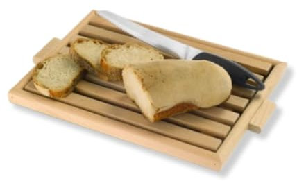 Tagliere Pane con Vassoio Raccoglibriciole, Griglia Estraibile, 100% Legno Faggio, 38 x 24 x 2h cm, Tagliere Pane Made in Italy