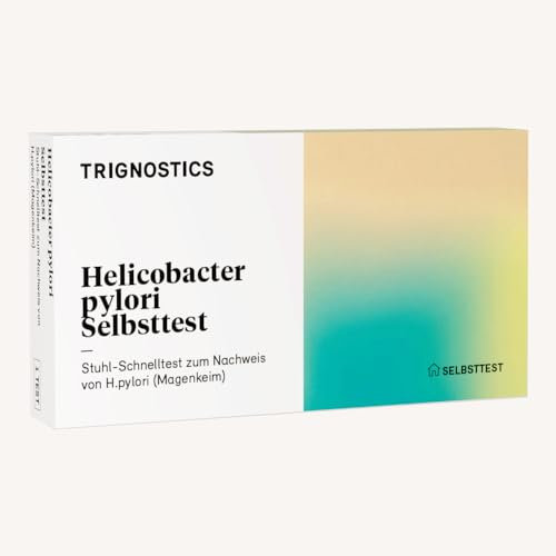 TRIGNOSTICS Test Helicobacter pylori feci | 1 autotest rapidi a casa senza laboratorio | diagnosi gastrite, sintomi ulcera e salute digestiva | risultato affidabile H. pylori